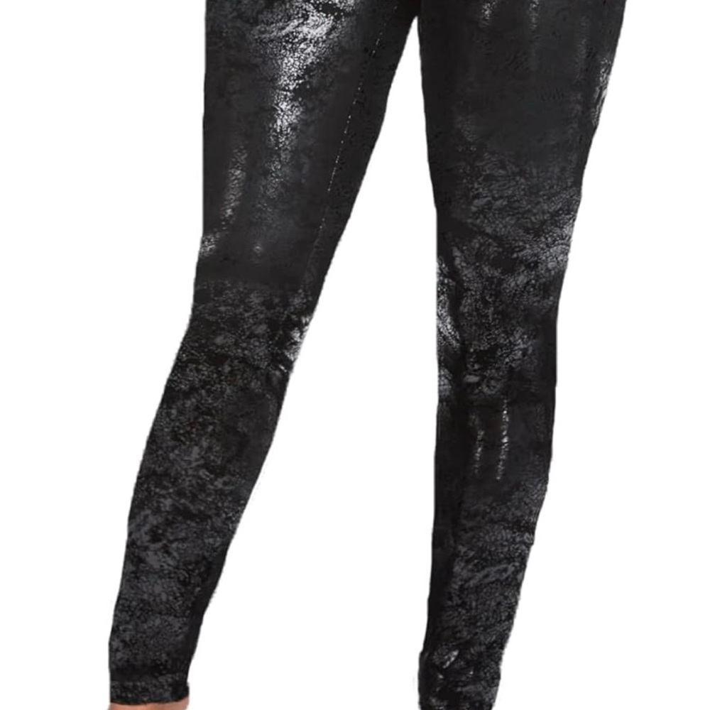 Women's Faux Leather Stretch Leggings, Size S - Picture 4 of 8